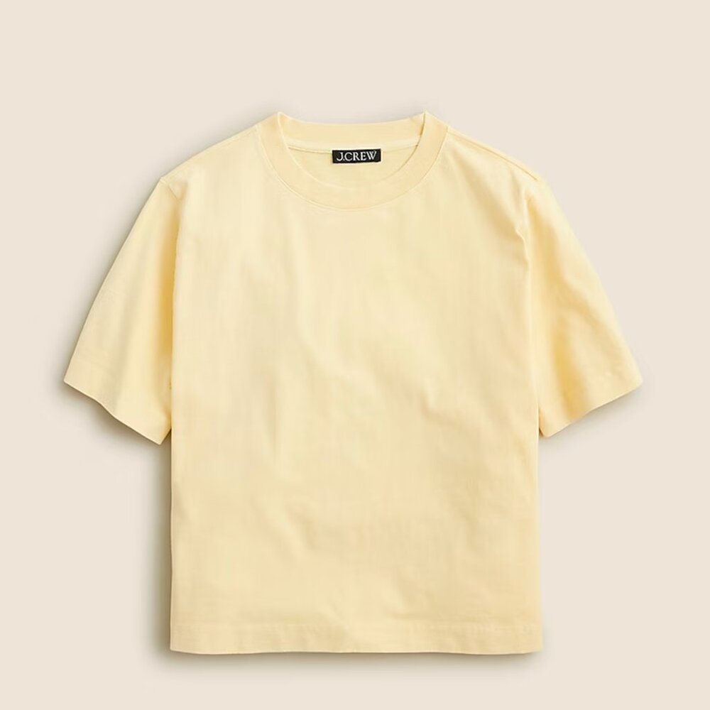 J. Crew Relaxed Premium-Weight Cropped T-shirt